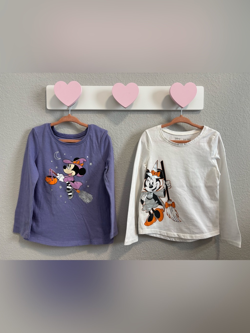 Disney Minnie Mouse Witch Halloween Toddler Long Sleeve T-shirt Bundle Size 4T